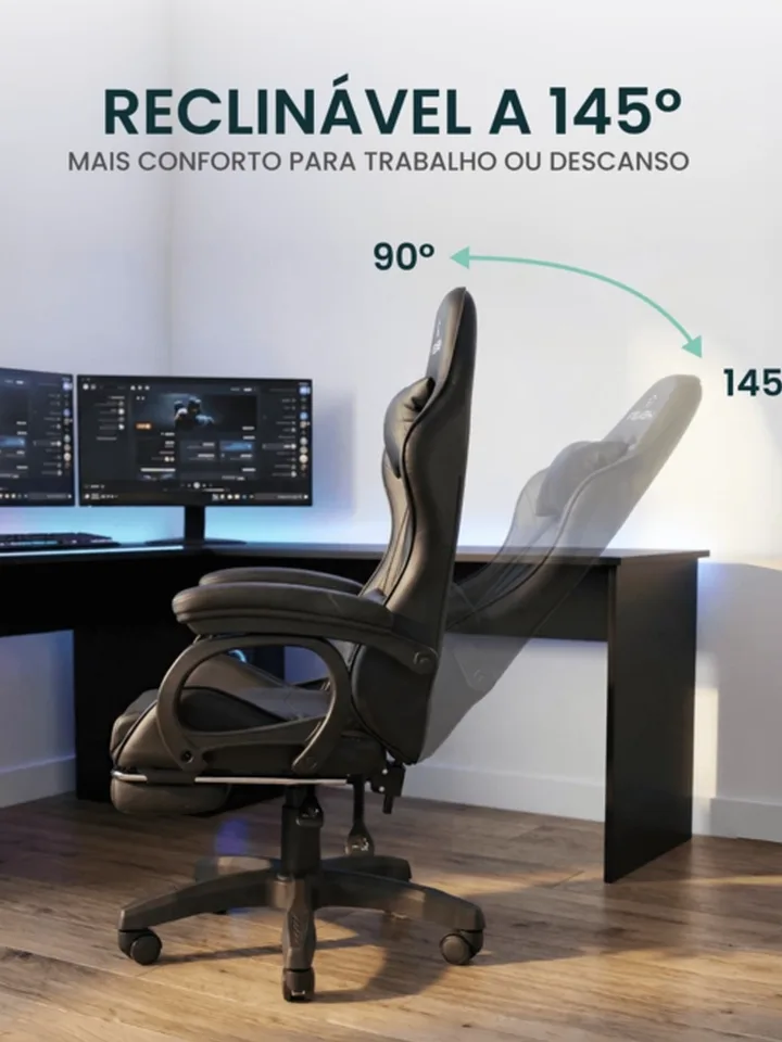 Healer Level, reclinada, em ambiente de trabalho